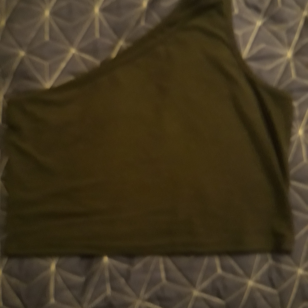 Black one shoulder top